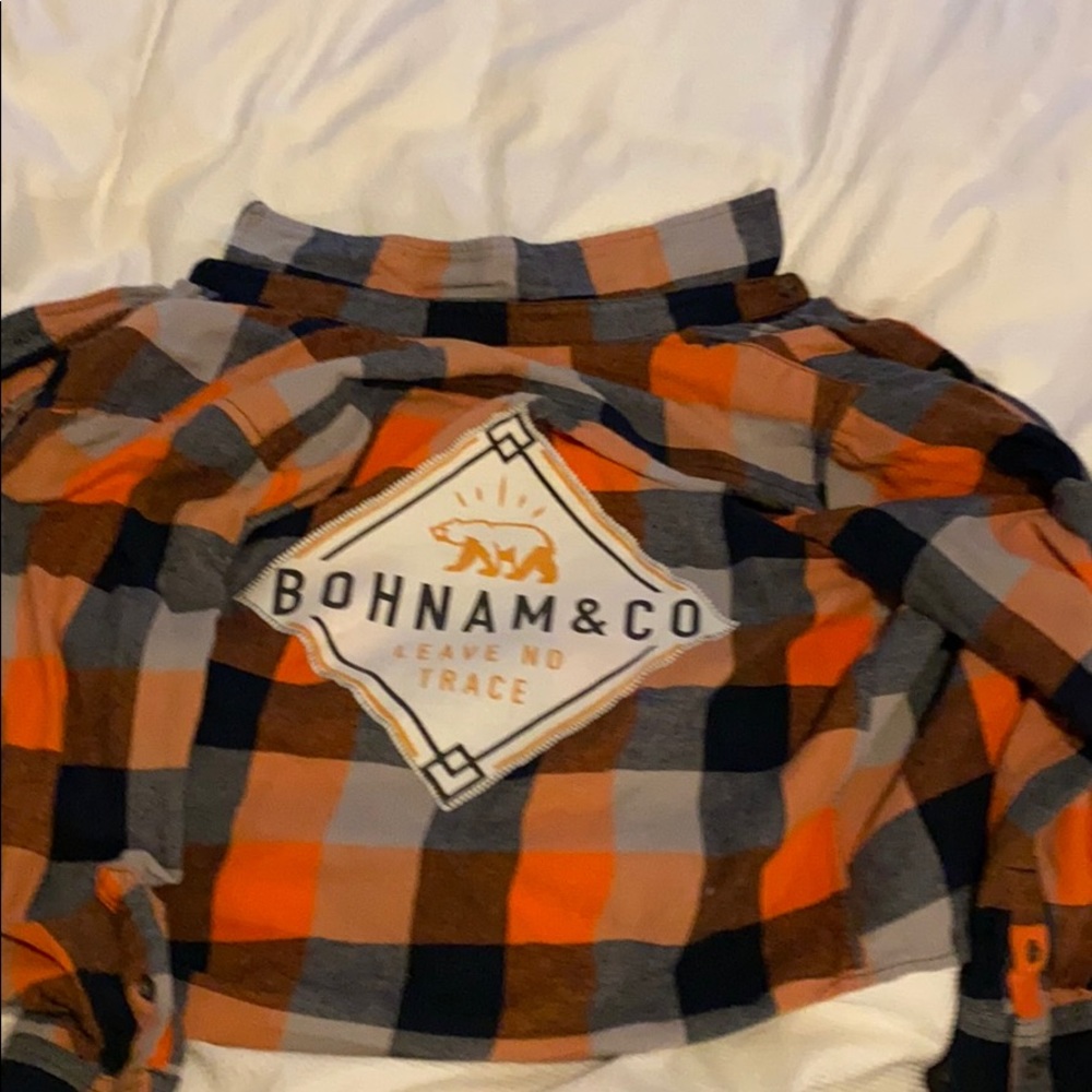 Bohnam and co grey and orange fleas lumberjack